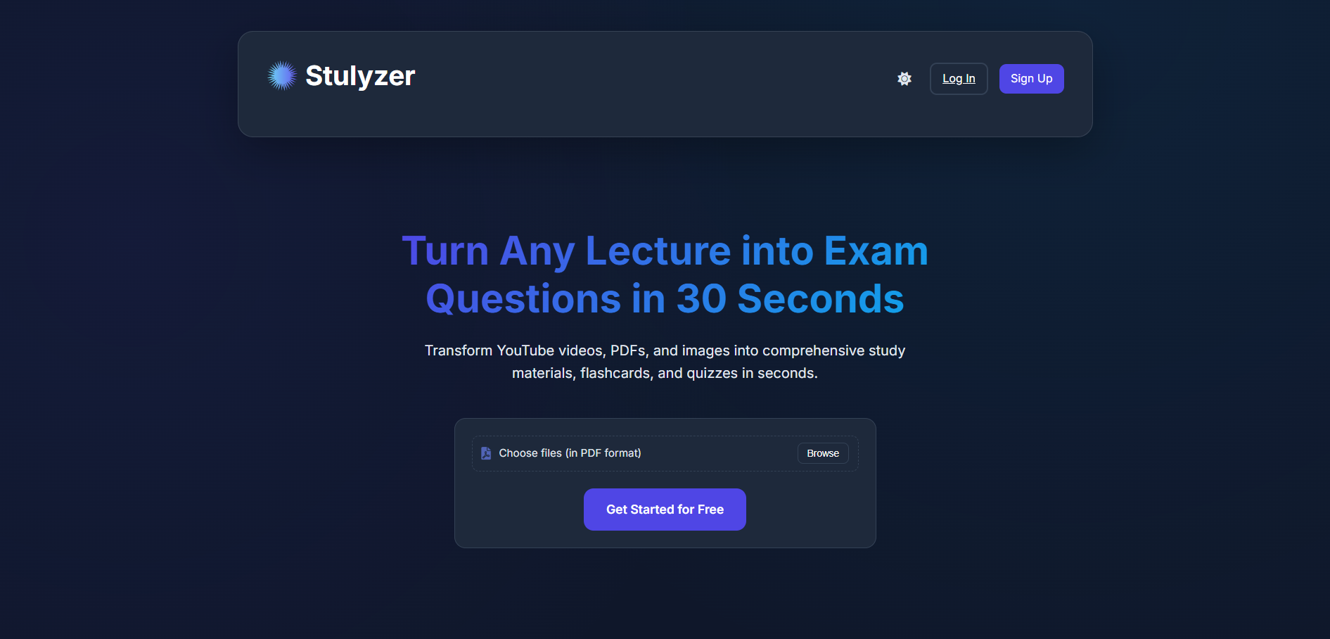 Stulyzer Study Platform